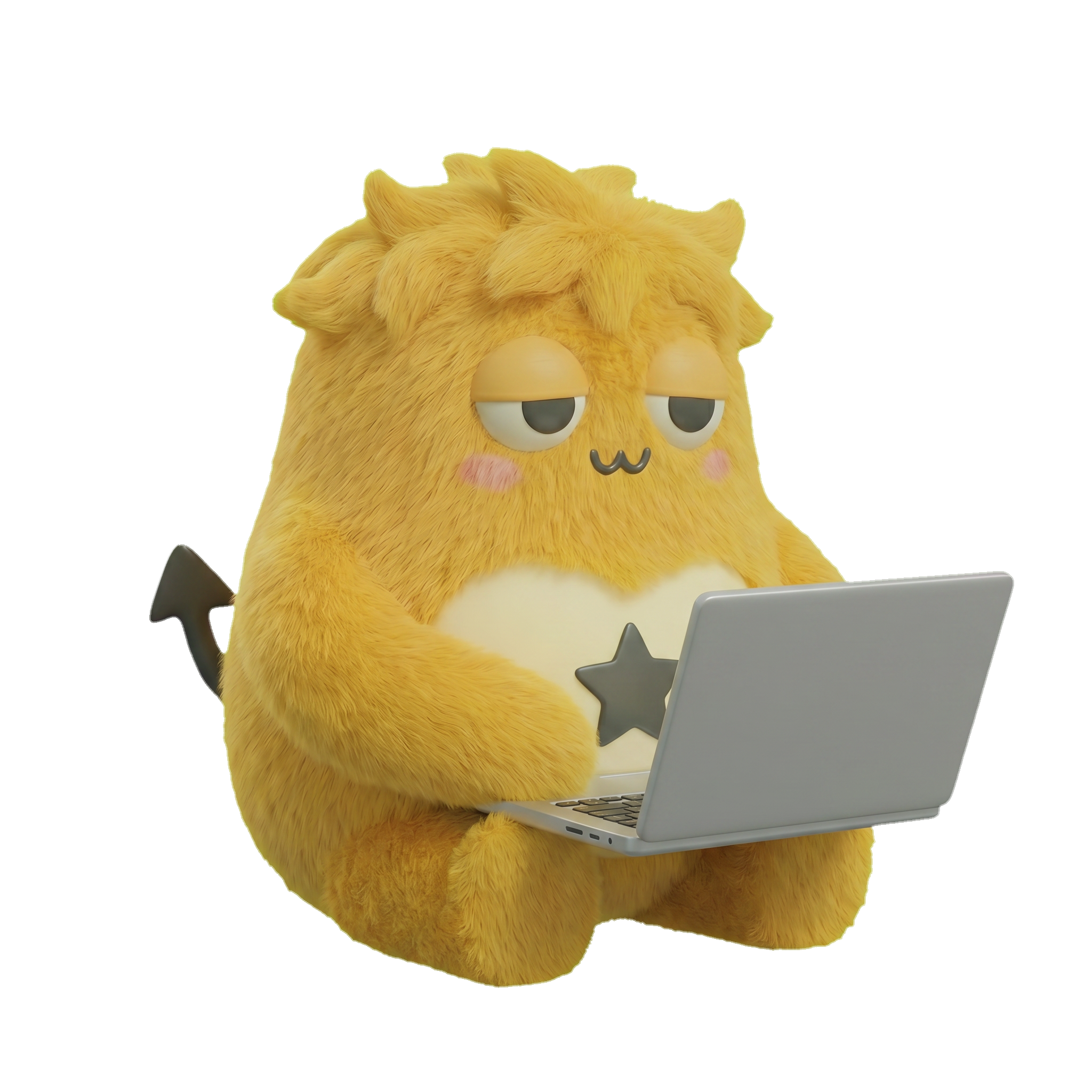 Pombo working on a laptop — powering the CTRL Y engine